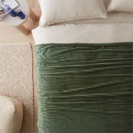 Detailed information about the product Adairs Evan Green Ribbed Blanket (Green Blanket)