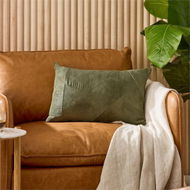 Detailed information about the product Adairs Everette Forest Cord Cushion - Green (Green Cushion)