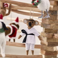 Detailed information about the product Adairs White Felted Martial Arts Sporting Hero Ornament