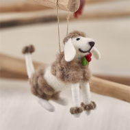 Detailed information about the product Adairs White Ornament Felted Poodle Friend