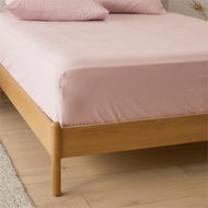 Detailed information about the product Adairs Flannelette Pink Plain Dye Fitted Sheet (Pink Double)