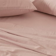 Detailed information about the product Adairs Flannelette Pink Plain Dye Sheet Set (Pink King Extra Depth)