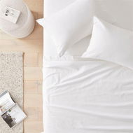 Detailed information about the product Adairs Flannelette Plain White Sheet Set (White Double)