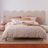 Detailed information about the product Adairs Flannelette Printed Daisy Fields Pink Quilt Cover Set (Pink Super King)