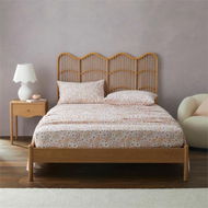 Detailed information about the product Adairs Flannelette Printed Daisy Fields Pink Sheet Set (Pink King Extra Depth)