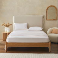 Detailed information about the product Adairs Flannelette Printed Sand Stripe Sheet Set - Natural (Natural Super King)