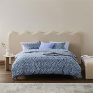 Detailed information about the product Adairs Flannelette Printed Winter Blossom Blue Quilt Cover Set (Blue King)