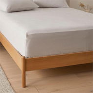 Detailed information about the product Adairs Flannelette Silver Plain Dye Fitted Sheet - Grey (Grey Queen Extra Depth)