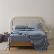 Detailed information about the product Adairs Flannelette Steel Blue Plain Dye Sheet Set (Blue Single)