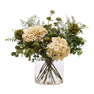 Detailed information about the product Adairs Natural Fleurs dans leau Cream Hydrangea Gum Bouquet