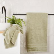 Detailed information about the product Adairs Green Bath Sheet Flinders Green Tea Bath Towel Range