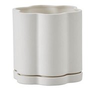 Detailed information about the product Adairs White Flower Pot & Saucer Large
