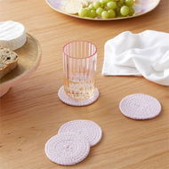 Detailed information about the product Adairs Purple 4 Pack Frankie Lilac Coasters 4 Pack Purple