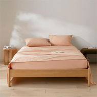 Detailed information about the product Adairs Natural Double Fresh Cotton Percale Almond Sheet Set