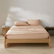 Detailed information about the product Adairs Natural King Extra Depth Fresh Cotton Percale Almond Sheet Set