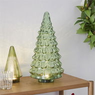 Detailed information about the product Adairs Green Tree Glass Green Luxe Decorative Christmas