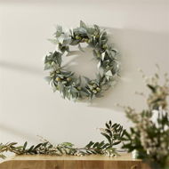 Detailed information about the product Adairs Silver Wreath Gum Nut Silver & Naturals Wreath