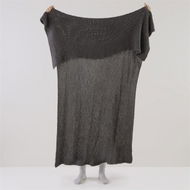 Detailed information about the product Adairs Hallstatt Coal Chunky Knit Throw - Grey (Grey Throw)