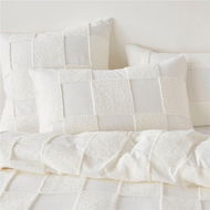 Detailed information about the product Adairs White European Pillowcase Each Hana Tufted White Pillowcase