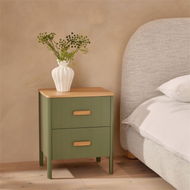 Detailed information about the product Adairs Harley Fern Bedside Table - Green (Green Bedside Table)