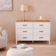 Detailed information about the product Adairs Harley White 6 Drawer Chest (White Chest of Drawers)