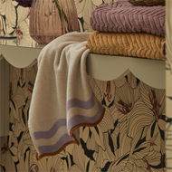 Detailed information about the product Adairs Harriet Lilac Scallop Towel Range - Purple (Purple Hand Towel)