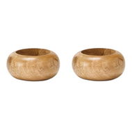 Detailed information about the product Adairs Natural Napkin Holder Havana Rings Set of 2