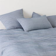 Detailed information about the product Adairs Blue Double Hayman Chambray Quilted Quilt Cover Set Blue