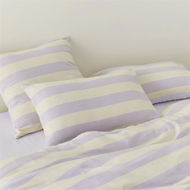 Detailed information about the product Adairs Purple King Pillowcase Each Henna Stripe Butter Pillowcases Purple