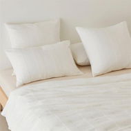 Detailed information about the product Adairs White Double Hervey Off White Quilt Cover Set