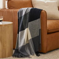Detailed information about the product Adairs Holland Grey Wool Throw (Grey Throw)