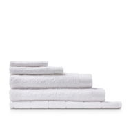 Detailed information about the product Adairs White Bath Towel HR Navara Cotton Bamboo Towel Range Solid Snow