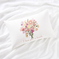 Detailed information about the product Adairs White Pillowcase I Love You a Bunch Text Pillowcase White