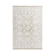 Detailed information about the product Adairs White 200x300cm Iowa Black & Natural Rug