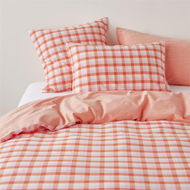 Detailed information about the product Adairs Orange Queen Issy Hibiscus Quilt Cover Set Orange