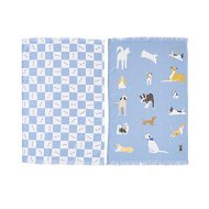 Detailed information about the product Adairs Blue Tea Towels 2 Pack Its a Dogs Life Tea