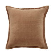 Detailed information about the product Adairs Jamie Linen Sandstone Cotton Cushion - Natural (Natural Cushion)