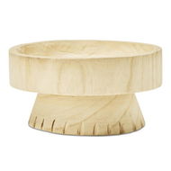 Detailed information about the product Adairs Natural Bowl Jasper Natural Footed Timber Bowl