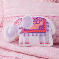 Detailed information about the product Adairs Kids Beautiful Elephant Classic Cushion - Purple (Purple Cushion)