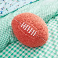 Detailed information about the product Adairs Kids Boucle Football Classic Cushion - Orange (Orange Cushion)