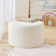 Detailed information about the product Adairs White Ottoman Kids Brady Boucle Furniture