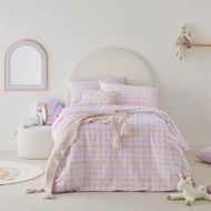 Detailed information about the product Adairs Pink Cot Kids Cameron Check Quilt Cover Set