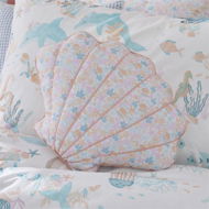 Detailed information about the product Adairs Pink Kids Classic Floral Sea Shell Cushion