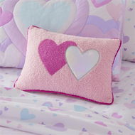 Detailed information about the product Adairs Pink Cushion Kids Classic Iridescent Heart