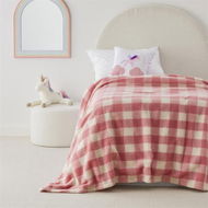 Detailed information about the product Adairs Pink Blanket Kids Clea Pink Checkerboard Blanket