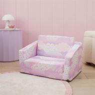 Detailed information about the product Adairs Kids Cloud Sprinkle Flip Out Sofa - Pink (Pink Flip Out Sofa)