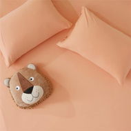 Detailed information about the product Adairs Orange Single Kids Cotton Jersey Clay Fitted Sheet Set