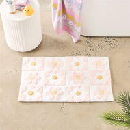 Detailed information about the product Adairs Kids Daisy Check Pink & White Bath Mat (Pink Bath Mat)