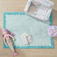 Detailed information about the product Adairs Green Kids Decorative Wavey Mint Rug