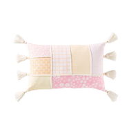 Detailed information about the product Adairs Kids Decorator Cushion Sunset Bloom Patchwork - Pink (Pink Cushion)